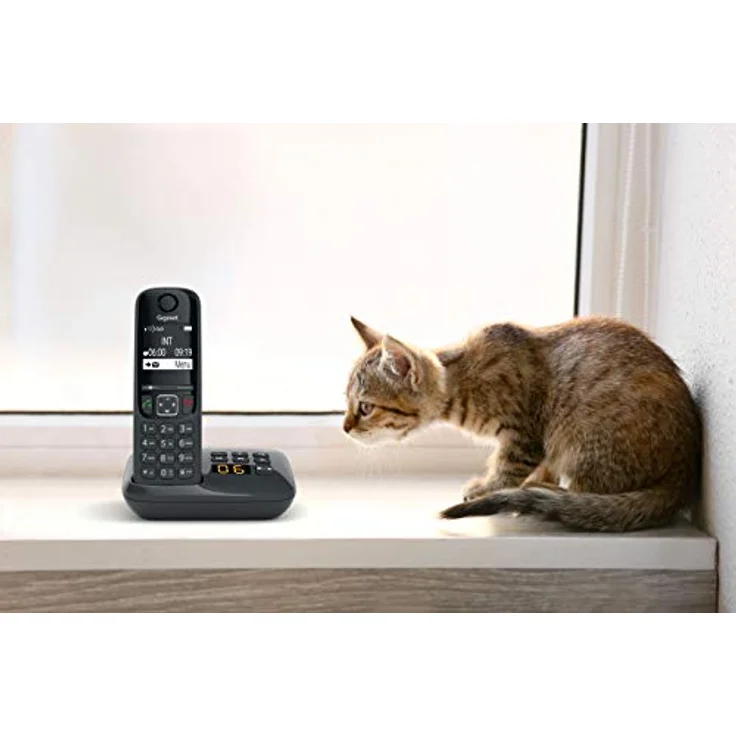Gigaset AS690A Duo Mobiles schnurloses Telefon mit Freisprecheinrichtung Hohe Qualität, schwarz – Bild 5