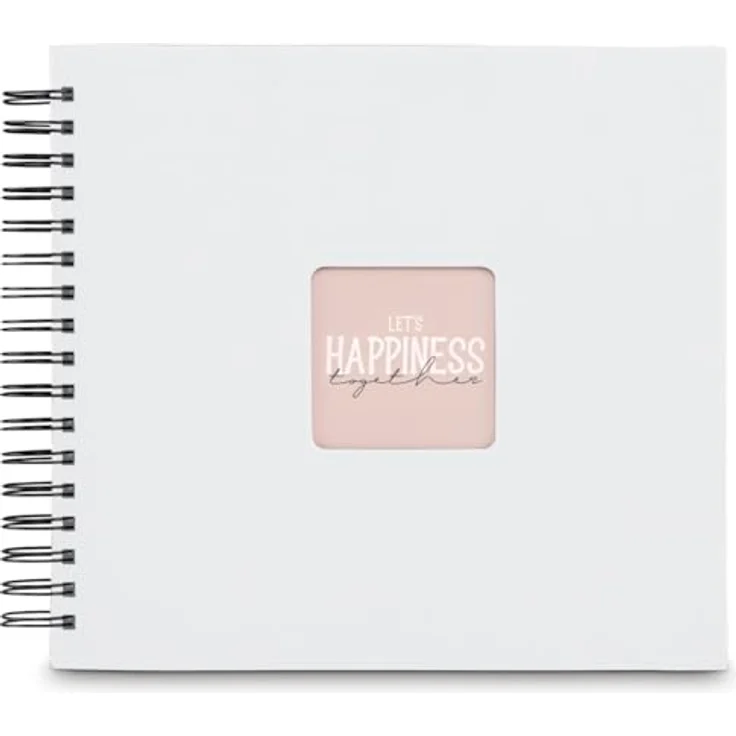 Hama Spiral-Album "Fine Art", 28x24 cm, 50 schwarze Seiten, Weiß, mit Einstecktasche und strukturierte Oberfläche – Bild 4