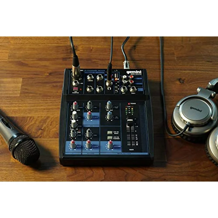 Gemini Sound GEMINI GEM 05 USB USB Mixer / Bluetooth / USB Media Player / Streaming / 5 Kanäle / Phantomspeisung, Niedriger Rauschen / 1 mic pre / Eingebaute Verzögerung FX / 2-Band-EQ – Bild 2