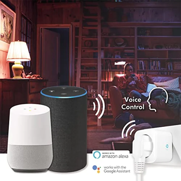 LogiLink SH0101 - Wi-Fi Smart Home Stromstecker mit Berührungsschutz, über App steuerbar, IP20, Tuya kompatibel, unterstützt Amazon Alexa und Google Home, Weiß – Bild 4