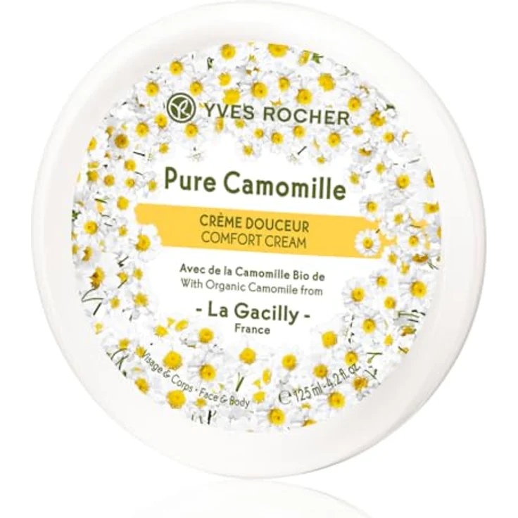 Yves Rocher PURE CAMOMILLE Pflegecreme | Creme für Gesicht & Körper | Feuchtigkeitscreme | sanfte Körpercreme | spendet Feuchtigkeit – Bild 1