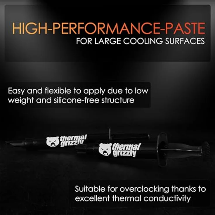 Thermal Grizzly Hydronaut 1 g / 0,27 ml Wärmeleitpasten und -Pads, grau – Bild 4