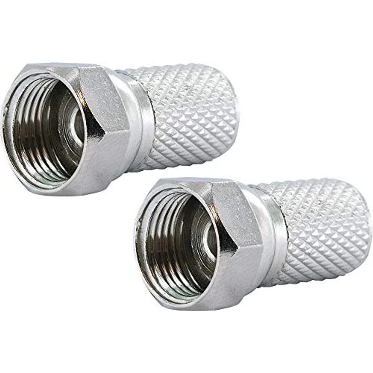 SCHWAIGER -FST8002 531- F-Aufdrehstecker 2-er Set- 8 mm Durchmesser-für Koaxialkabel-Verbindung von Stecker und Kabel- 2 Stück-Silber – Bild 2