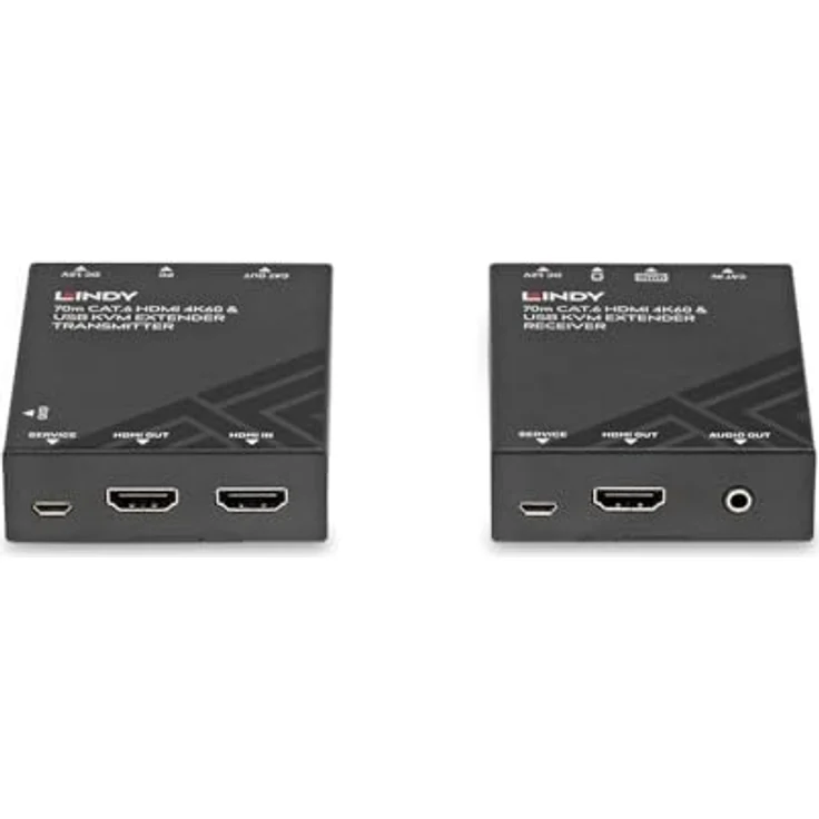 LINDY 39383 KVM HDMI 4K60 CAT.6 Extender USB und Audio auf 70 Meter, Unterstützt 4K HDR und PoC – Bild 4