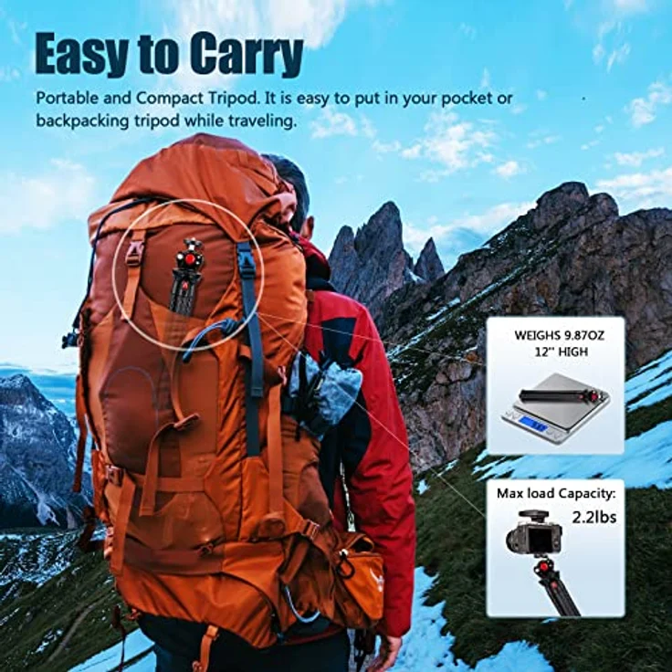 Kamera Stativ, Lammcou 3in1 Ministativ Kamera Handy Flexibel Leicht Stative Universal Robust Octopus Gorillapod Dreibeinstativ Ständer für Kamera Camcorder + Smartphone + Action Kamera, Tripod – Bild 13