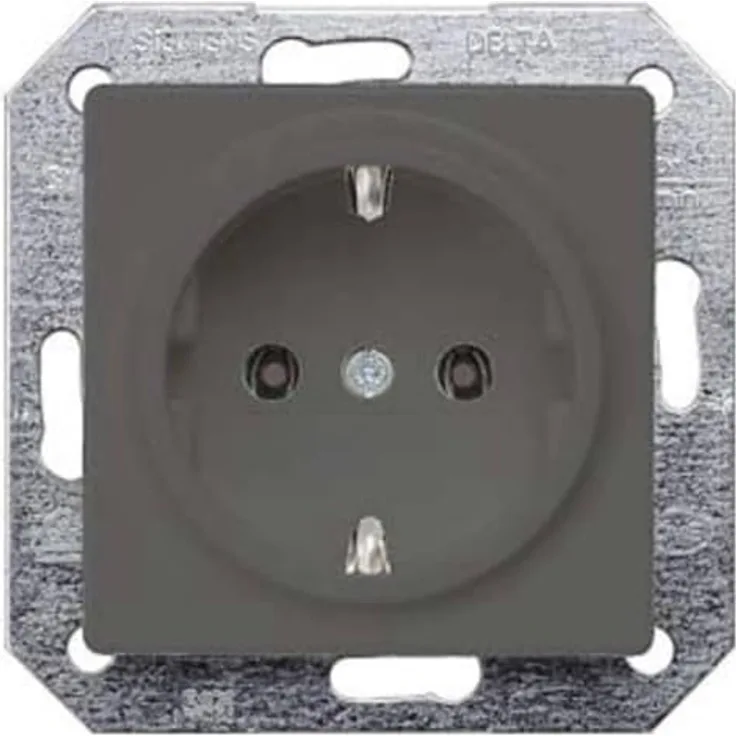 Siemens SCHUKO-Steckdosen DELTA i-system mit Krallen - carbonmetallic 5UB1921