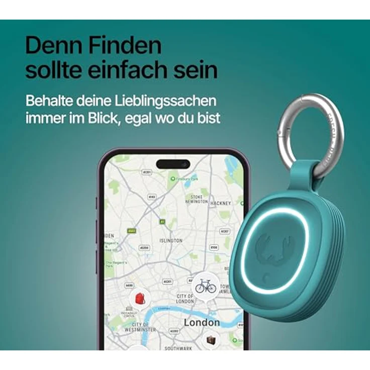 Hama Schlüsselfinder 185826, Bluetooth mit "Mein Gerät finden"-App, 2er Set, Weiß – Bild 2