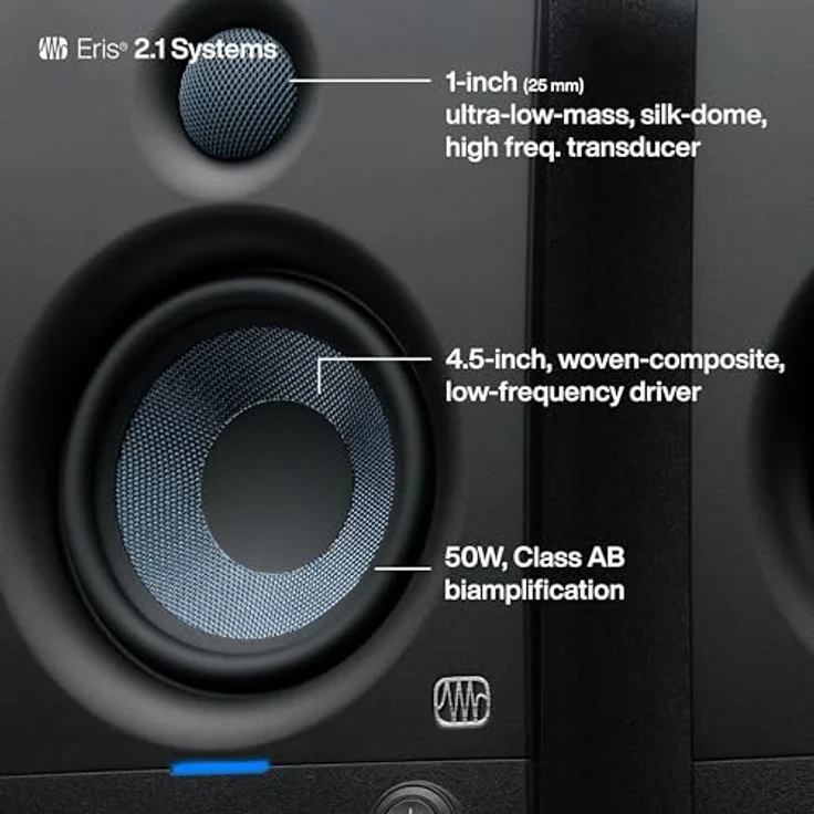 Presonus Eris 4.5BT Studio Bluetooth-Boxen 2nd Gen PC-Lautsprecher (1 Paar, 50 W, Bluetooth) in schwarz – Bild 5