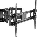 Aha TV-Wandhalterung, vollbeweglich, bis 213 cm Bildschirmdiagonale (84“), Scherenarm, stufenlos neigbar bis zu +/- 15°, schwenkbar bis 150°, VESA bis 600x400, Easy-Fix-System, schwarz