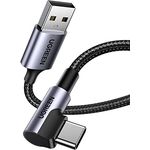 UGREEN USB C Kabel Winkel USB C Ladekabel 90 Grad Winkel USB Typ C Kabel Schnellladekabel kompatibel mit Galaxy S22 S21 S20 S10 S9 A53 A32 S6 Lite P30 Lite Redmi 10 iPhone 15 15 Pro 15 Pro Max(2m)