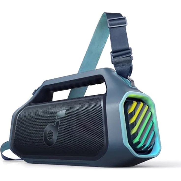 soundcore Boom 2 Plus Outdoor Lautsprecher, 140W, 2+2 Channel, BassUp 2.0, 20h, Schnellladung, IPX7 wasserdicht, RGB Lichter, USB-C, Power Bank, BT 5.3, tragbarer Bluetooth Lautsprecher, Camping – Bild 1