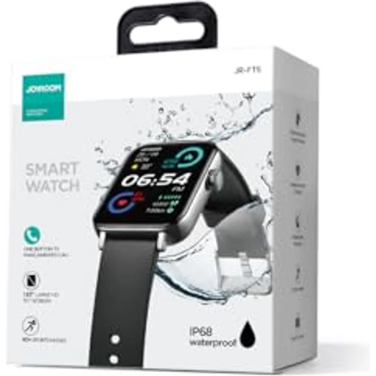 Joyroom Fit-Life Series (Polycarbonat, One Size), Sportuhr + Smartwatch mit Herzfrequenzmessung, Blut Sauerstoffmessung und über 80 Sportmodi, wasserdicht (IP68), Schwarz – Bild 5