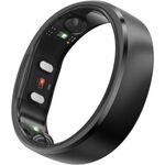 RingConn Smart Ring (Gen2) Schwarz, Gesundheitsüberwachung, IP68 wasserdicht, 10-12 Tage Akkulaufzeit