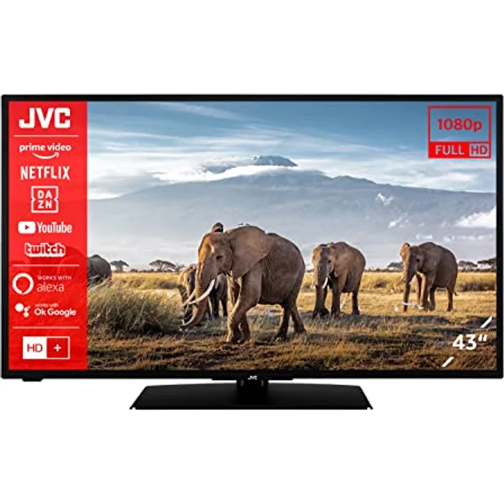 JVC LT-43VF5156 43 Zoll Fernseher/Smart TV (Full HD, HDR, Triple-Tuner, Bluetooth) - Inkl. 6 Monate HD+ [2023]