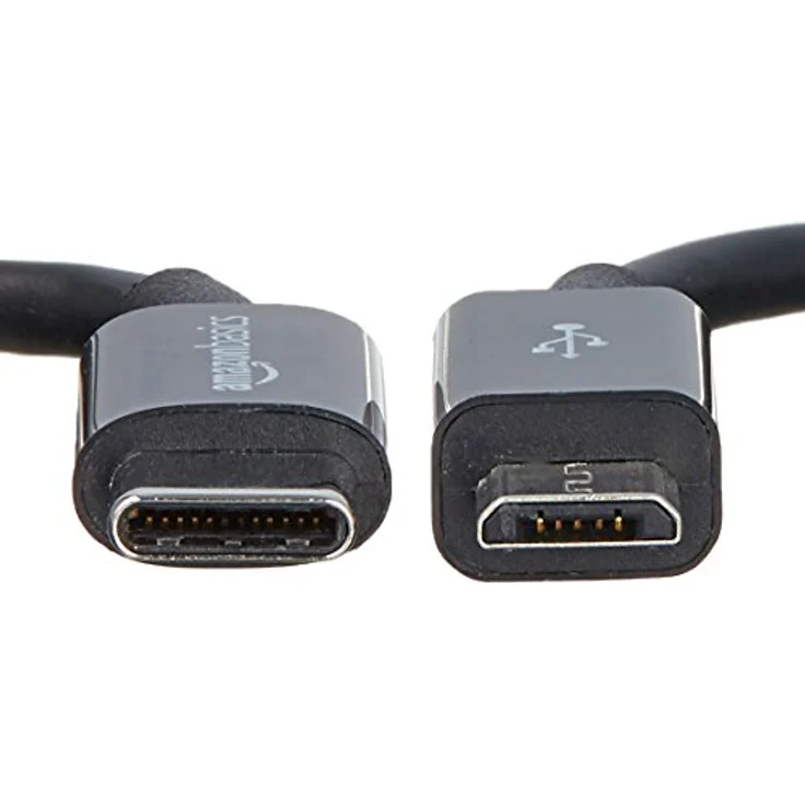 AmazonBasics - Verbindungskabel, USB Typ C auf Micro-USB Typ B, USB 2.0, 0,9 m, Schwarz – Bild 2