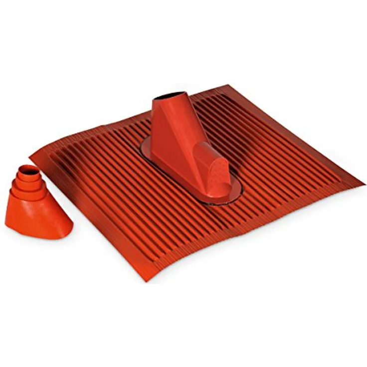 TechniSat Alu Dachziegel Set (mit Gummitülle zur wasserdichten Mast- und Kabeldurchführung 450 x 500mm) ziegelrot – Bild 2