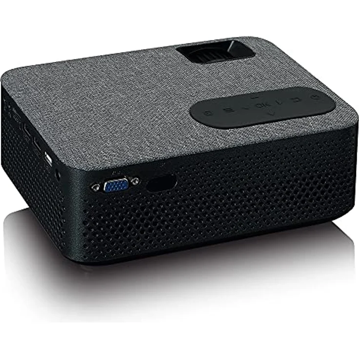 Lenco LPJ-700 Mini Beamer - Bluetooth Beamer - Mini Projektor 4000 Lumen - 30.000 Stunden Lebensdauer - Full HD - Bluetooth 5.0-2 x HDMI - USB - Fernbedienung - Schwarz/Grau – Bild 4