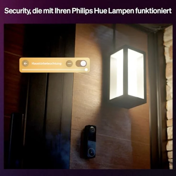 Philips Hue Secure Video-Türklingel, kabelgebunden, 2K-Auflösung, Weitwinkel, Bewegungserkennung, Echtzeit-App-Benachrichtigungen, Zwei-Wege-Audio – Bild 3