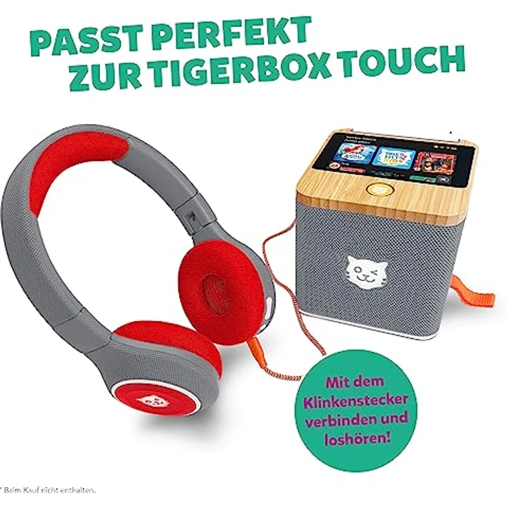 tigermedia tigerbuddies Kinderkopfhörer rot on-Ear Bluethooth AUX max 85 dB kabellos faltbar Premium-Qualität für tigerbox Hörspiele Kinderlieder – Bild 5