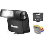 Rollei Flashy ONE Mini Blitzgerät GN 16, LCD Display, universell kompatibel mit Canon, Nikon, Sony, Fujifilm, Lumix, Olympus, wiederaufladbarer 1250 mAh Akku