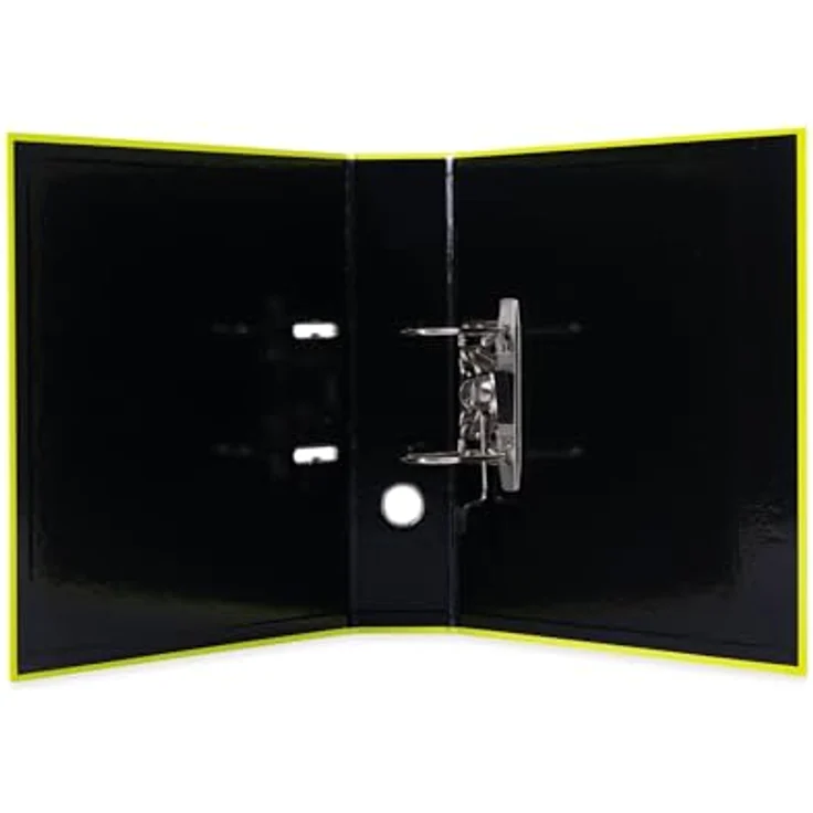 HERMA Aktenordner A4 Neon Gelb, Ringbuchordner mit 70 mm Rückenbreite und Metallmechanik – Bild 3
