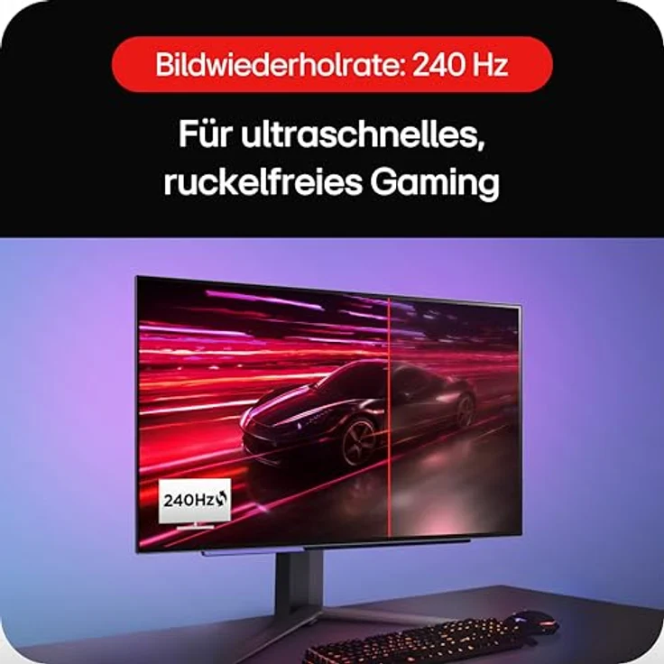 LG Electronics 27GS95QX-B.AEU Ultragear™ Gaming OLED-Monitor 27" (2560 x 1440, HDR10, 0,03ms GtG, 40 Hz) - Schwarz, NVIDIA G-Sync™, AMD FreeSync™ – Bild 5