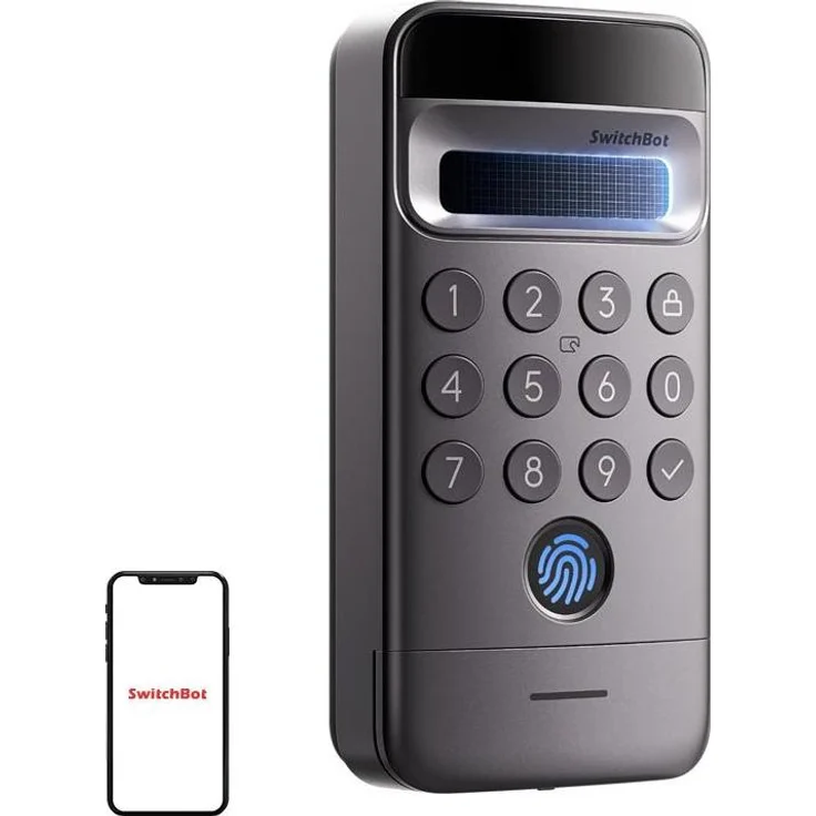 SwitchBot, Zutrittskontrolle, Tastatur für das Keypad Vision Pro (Elektronische Zahlenkombination, Fingerabdruck, Gesichtserkennung)