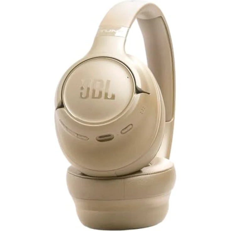 JBL Tune 730 BT, Wireless Over-Ear-Kopfhörer mit JBL Pure Bass Sound, bis zu 76 Stunden Akkulaufzeit, Bluetooth 6.0, faltbares Design, beige – Bild 3