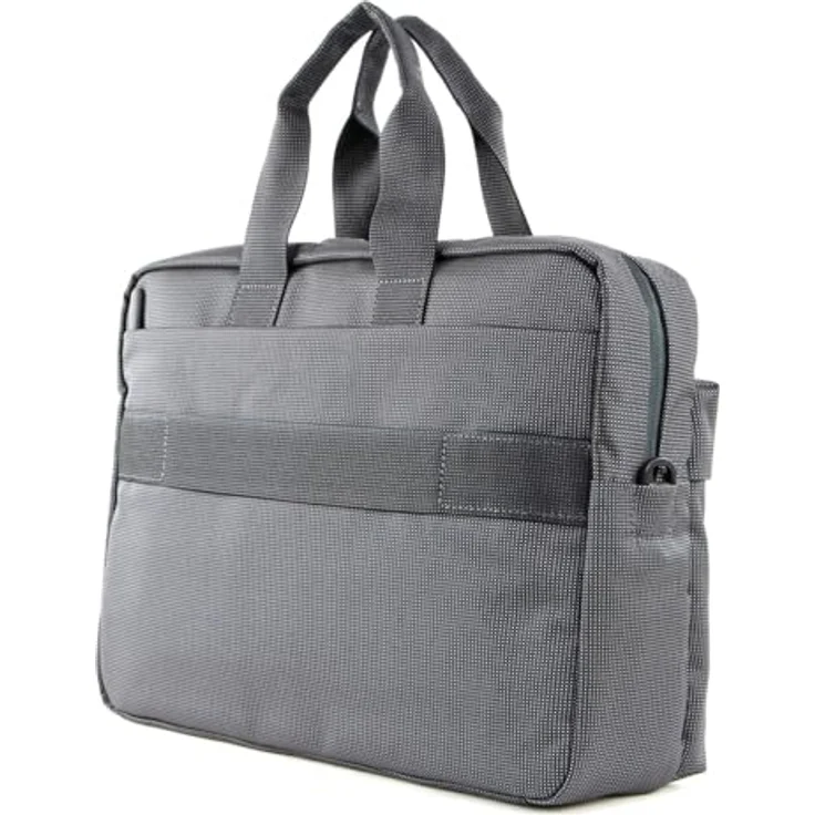 Mandarina Duck District Briefcase KPC01, Aktentasche aus strapazierfähigem Polyester mit Organizer für Laptop und Tablet, grau – Bild 4