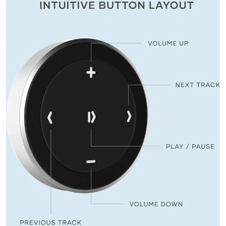 Satechi Bluetooth Media Button, Bluetooth Fernbedienung für Smartphone und Tablet, schwarz – Bild 5