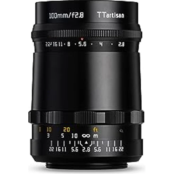 TTArtisan 100 mm F2.8 (Bubble Bokeh) Objektiv, Metallgehäuse, M42-Halterung, Schwarz – Bild 1