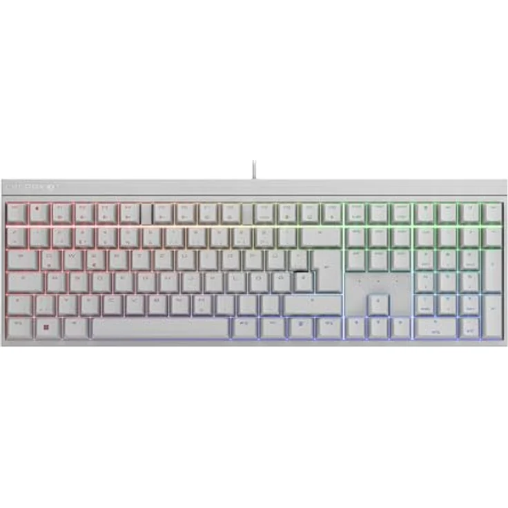 CHERRY MX 2.0S RGB MX red, mechanische Tastatur mit RGB-Hintergrundbeleuchtung, 109 Tasten, kabelgebunden, Weiss – Bild 1