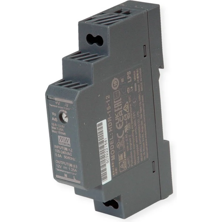 MeanWell HDR-15-12 PC-Netzteil, 15 W Spannungsumwandler für PC/Server