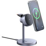 MCDODO CH-2462 3-in-1 15W Qi2 kabelloses Ladegerät + 33W Netzladegerät, schnelles Laden & Qi2-Technologie, schwarz