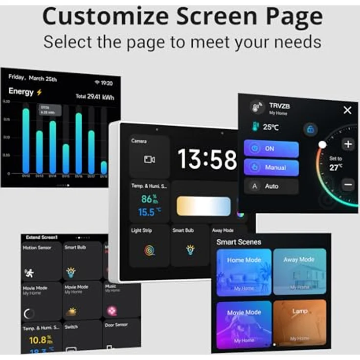 Sonoff NSPanel86PW, Smart Home Hub mit WiFi und Zigbee Unterstützung, Weiss – Bild 9
