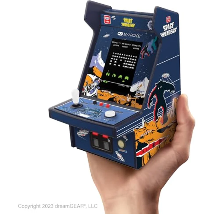 My Arcade SPACE INVADERS MICRO PLAYER PRO, Retro-Arcade-Automat mit 2.75" Vollfarb-Hochformat-Display, integriertem Lautsprecher und Kopfhöreranschluss – Bild 7