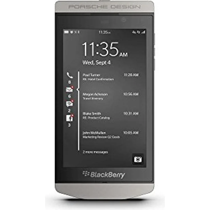 BlackBerry Porsche Design P 9982 Smartphone 10,67cm Pixel (4,3 Zoll) TFT-Display, 64GB interner Speicher, 2GB RAM, BlackBerry, Titan – Bild 2