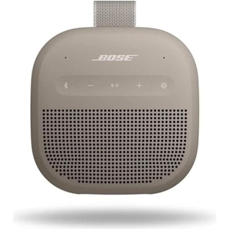 Bose SoundLink Micro (2. Gen.), tragbarer Bluetooth-Lautsprecher mit bis zu 12 Stunden Akkulaufzeit, wasserdicht und staubdicht, Sandstein – Bild 1