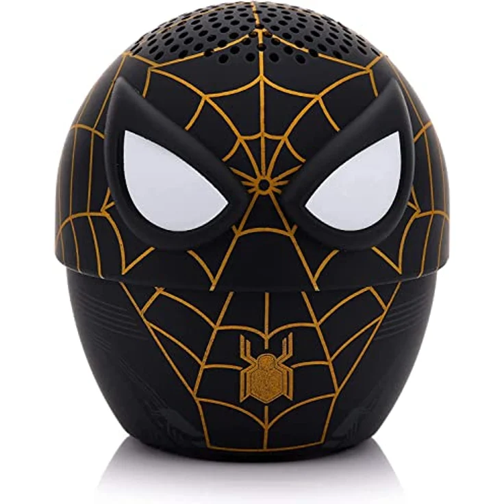 Bitty Boomers Marvel: No Way Home Spider-Man Black & Gold Suit - Mini Bluetooth-Lautsprecher mit Selfie-Fernbedienung – Bild 3