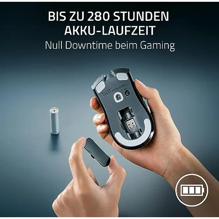 Razer Viper V3 HyperSpeed - Kabellose Esports Maus (Focus Pro 30K Optical Sensor, Bis zu 280 Std. Akku, Mechanische Maus-Switches der 2. Generation, kabellose Abtastrate von 4000 Hz) Schwarz – Bild 4