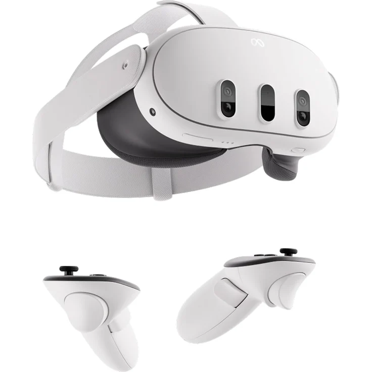 Meta Quest 3 512 GB – Mixed Reality-Brille mit 110° Sichtfeld, LC-Display, PC-kompatibel, integrierte Kamera & Lautsprecher – Bild 1