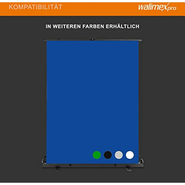 Walimex pro Roll-up Panel Hintergrund schw.155x200 - Preisvergleich – Bild 3
