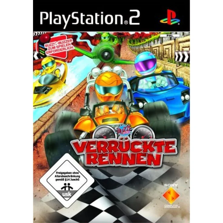 BUZZ! - Junior Verrückte Rennen + Buzzer (PS2) – Bild 2