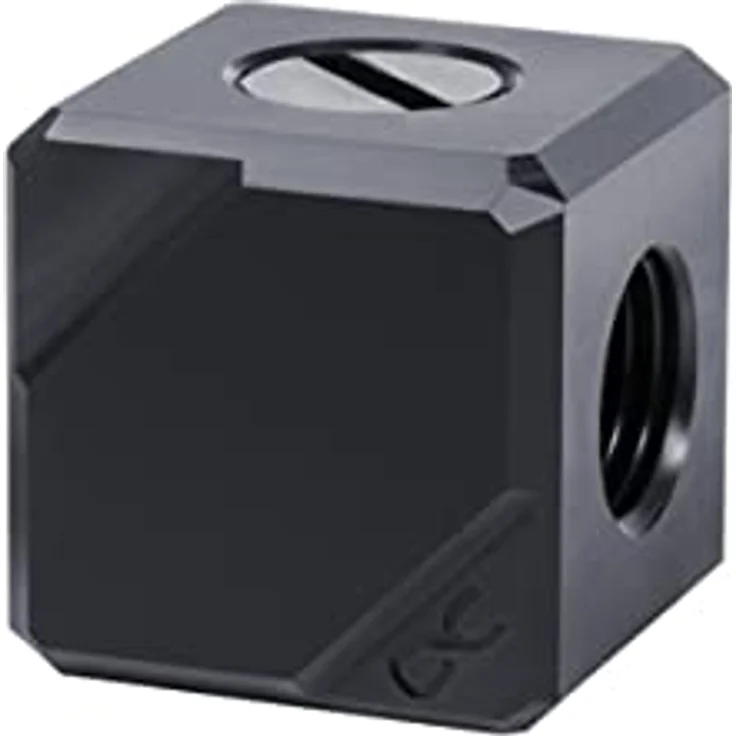 Alphacool Raccord 4 Voies G1/4 Eiszapfen Anschlussklemme, schwarz - ideal für Wasserkühlungssysteme – Bild 1