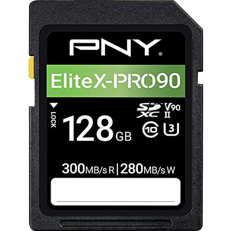 PNY 128GB X-PRO 90 Class 10 U3 V90 UHS-II SD Flash Memory Card – Bild 1