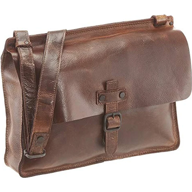 Harold's Umhängetasche Aberdeen 2908, Messengerbag S aus Rindleder, 5 Innenfächer, braun – Bild 1