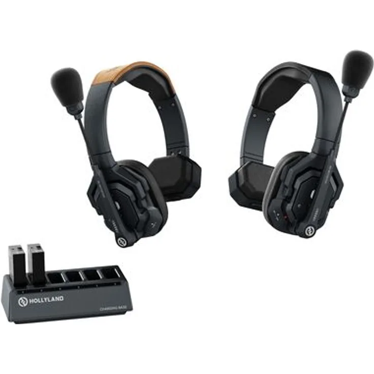 Hollyland Solidcom SE 2S, 2-Personen Headset mit Geräuschunterdrückung und 350 m Reichweite, schwarz