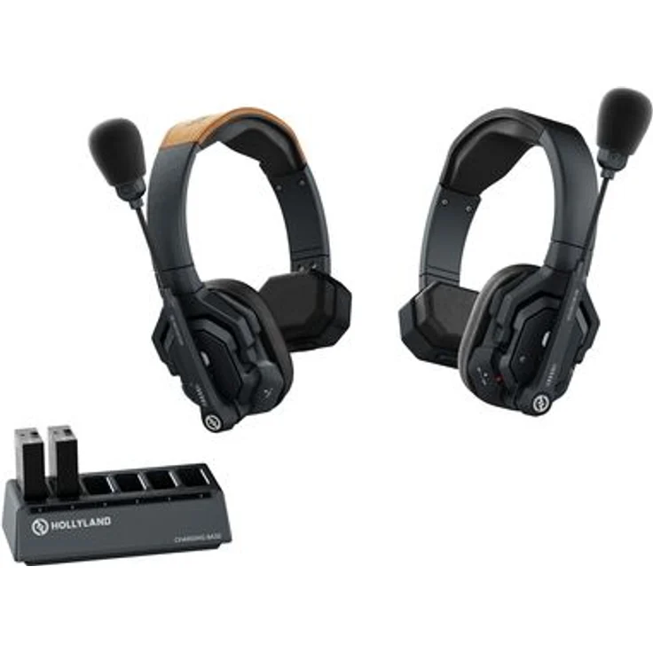 Hollyland Solidcom SE 2S, 2-Personen Headset mit Geräuschunterdrückung und 350 m Reichweite, schwarz