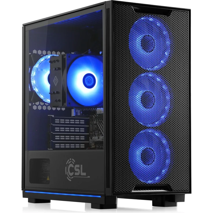 CSL M10800, Desktop-PC mit AMD Ryzen 7 8700G, 32 GB RAM, 1000 GB SSD und Radeon 780M Grafik, Schwarz