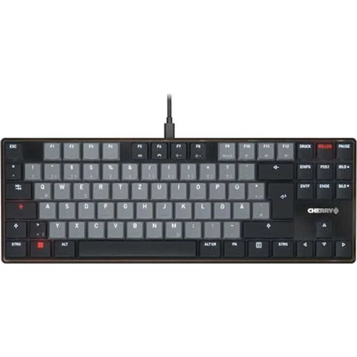 CHERRY Keyboard Corded Mechanical MX, Deutsche mechanische Tastatur mit programmierbaren Tasten, Schwarz – Bild 1